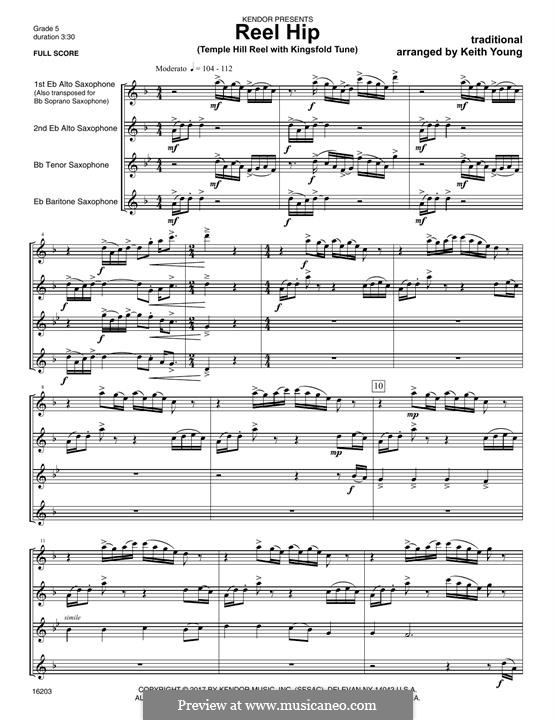 Reel Hip (Temple Hill Reel with Kingsfold Tune): Vollpartitur by folklore