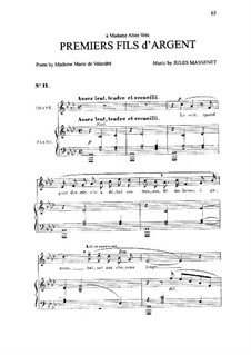 Premiers fils d'argent: In As-Dur by Jules Massenet