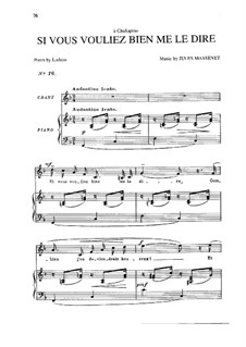 Si vous vouliez bien me le dire: In F-Dur by Jules Massenet