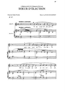 Soeur d'élection: In C-Dur by Jules Massenet
