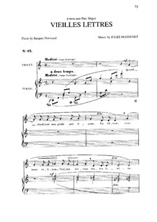Vieilles lettres: In C-Dur by Jules Massenet