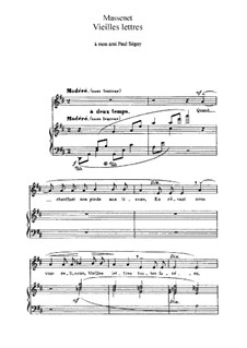 Vieilles lettres: in D-Dur by Jules Massenet
