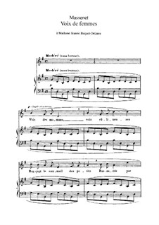 Voix de femmes: In G-Dur by Jules Massenet