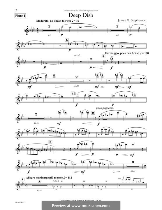 Deep Dish: Flute 1 part by James M. Stephenson