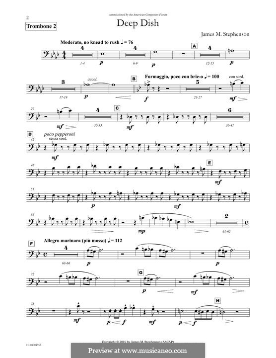 Deep Dish: Trombone 2 part by James M. Stephenson