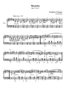 Mazurkas, Op.6: No.2 in C Sharp Minor by Frédéric Chopin