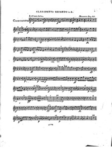 Konzert für Klavier und Orchester Nr.2 in Es-Dur, Op.25: Klarinettenstimme II by Franz Xaver Wolfgang Mozart