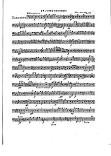 Konzert für Klavier und Orchester Nr.2 in Es-Dur, Op.25: Fagottstimme II by Franz Xaver Wolfgang Mozart