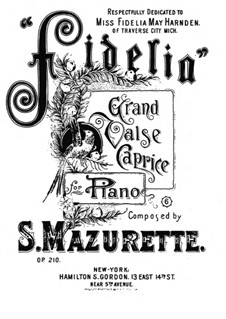 Fidelia, Op.210: Fidelia by Salomon Mazurette