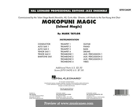 Mokopuni Magic (Island Magic): Vollpartitur by Mark Taylor