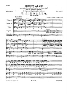 Alcandro, Io confesso, K.294: For bass and orchestra by Wolfgang Amadeus Mozart