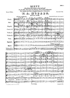 Der Stein der Weisen, K.625: Duett 'Nun liebes Weibchen', für Stimmen und Orchestra by Wolfgang Amadeus Mozart