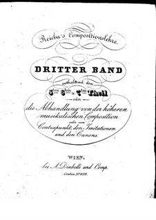 Compositionslehre: Band III, Teile V-VII by Anton Reicha