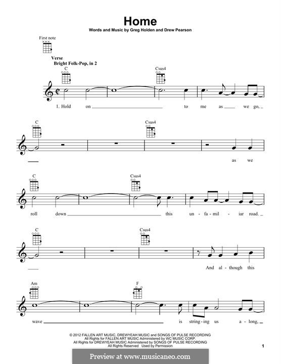 Home: Für Ukulele by Phillip Phillips