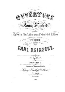 König Manfred, Op.93: Ouvertüre by Carl Reinecke