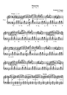 Mazurkas, Op.7: Nr.1 in B-Dur by Frédéric Chopin