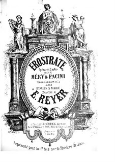 Erostrate: Bearbeitung für Solisten, Chor und Klavier by Ernest Reyer