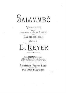 Salammbo: Bearbeitung für Klavier by Ernest Reyer