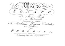 Grosse Sonate für Waldhorn, Op.34: Klavierstimme by Ferdinand Ries
