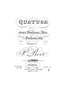 Streichquartett in D-Dur, Op.13: Streichquartett in D-Dur by Pierre Rode