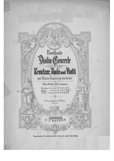 Violinkonzert Nr.11 in D-Dur, Op.23: Für Violine und Klavier by Pierre Rode