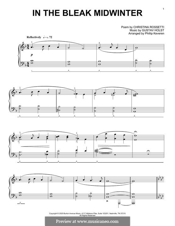Piano version: Für einen Interpreten by Gustav Holst