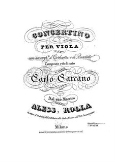 Concertino für Bratsche und Orchester, BI 328: Stimmen by Alessandro Rolla