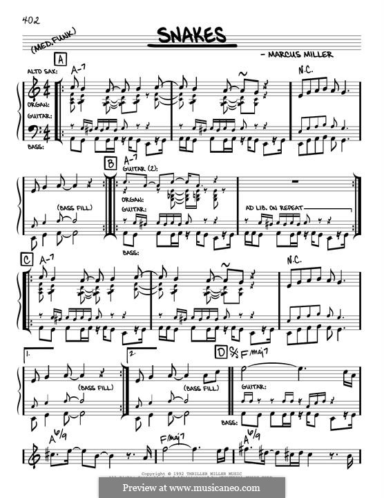 Snakes (David Sanborn): Melodische Linie by Marcus Miller