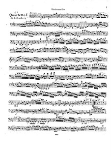 Drei Streichquartette, Op.1: Cellostimme by Bernhard Romberg