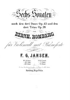 Drei Sonaten für Cello und Klavier, Op.38: Sonate Nr.3 – Solo Stimme by Bernhard Romberg