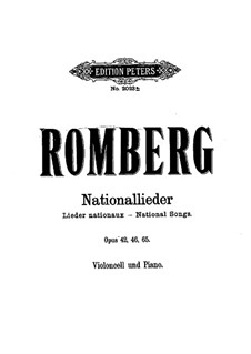 Divertimento über oesterreichische Volkslieder, Op.46: Für Cello und Klavier – Partitur by Bernhard Romberg