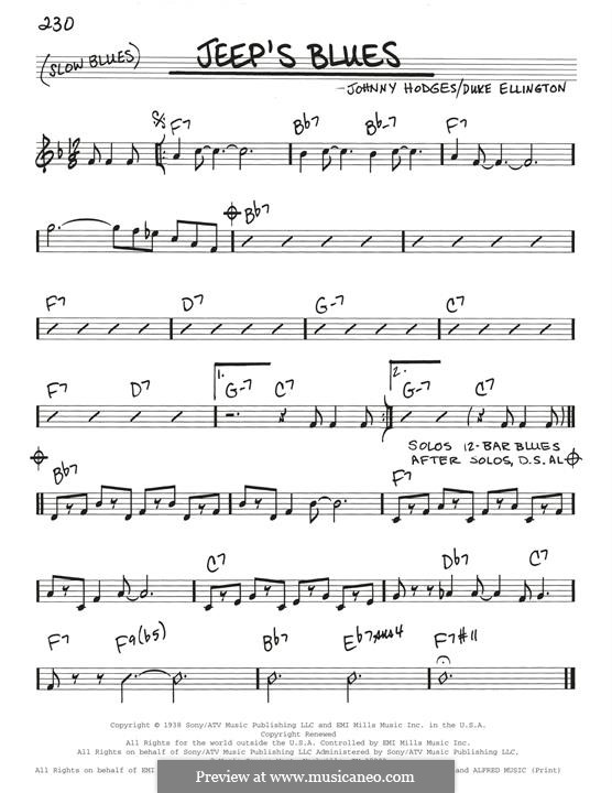 Jeep's Blues von D. Ellington Noten auf MusicaNeo