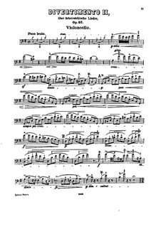Divertimento über oesterreichische Volkslieder, Op.46: Für Cello und Klavier – Solostimme by Bernhard Romberg