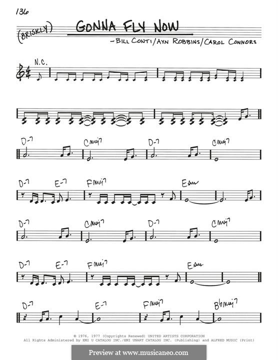 Gonna Fly Now: Melodische Linie by Bill Conti, Carol Connors