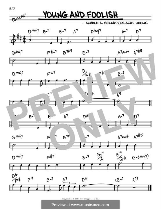 Young and Foolish (Dean Martin): Melodische Linie by Albert Hague