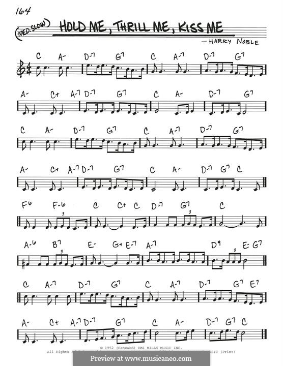 Hold Me, Thrill Me, Kiss Me: Melodische Linie by Harry Noble
