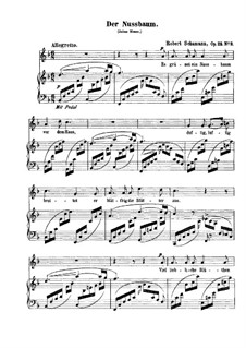 Nr.3 Der Nussbaum: Klavierauszug mit Singstimmen (F-Dur) by Robert Schumann