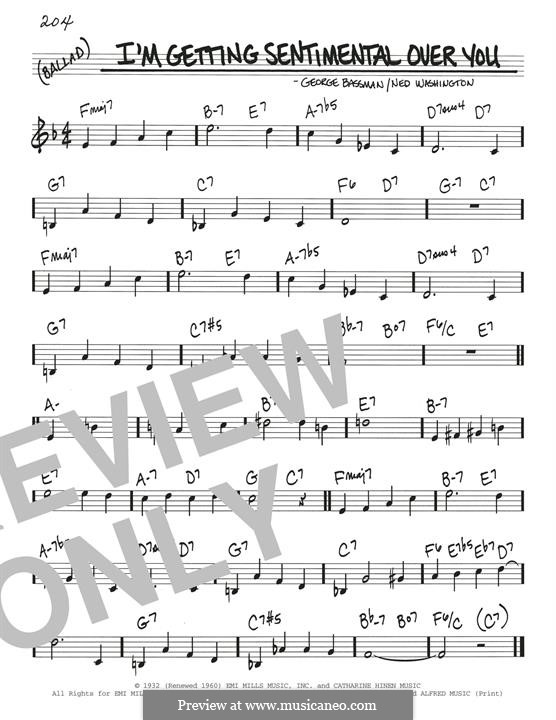 I'm Gettin' Sentimental Over You (Frank Sinatra): Melodische Linie by George Bassman