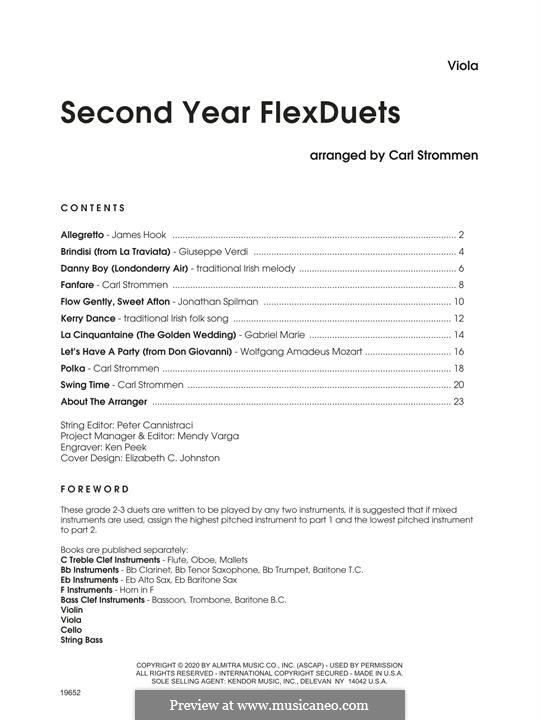 Second Year FlexDuets: Viola by James Hook