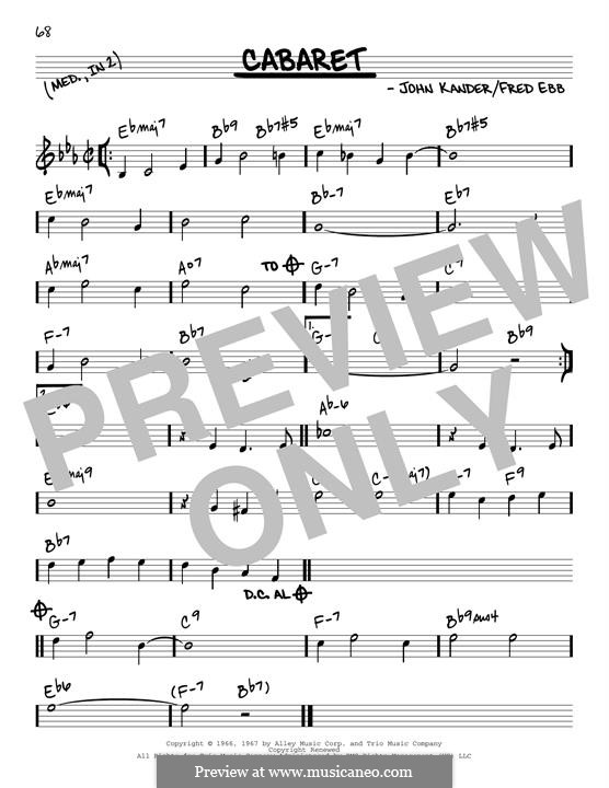 Cabaret (Liza Minnelli): Melodische Linie by John Kander