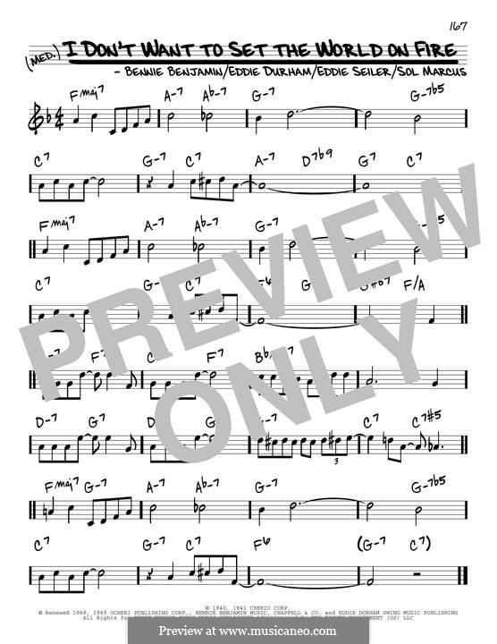 I Don't Want to Set the World on Fire (The Ink Spots): Melodische Linie by Bennie Benjamin, Eddie Durham