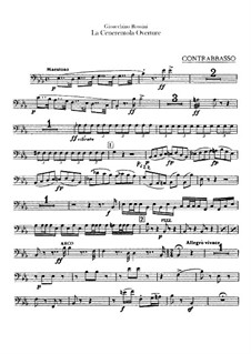 La Cenerentola: Ouvertüre – Kontrabassstimme by Gioacchino Rossini