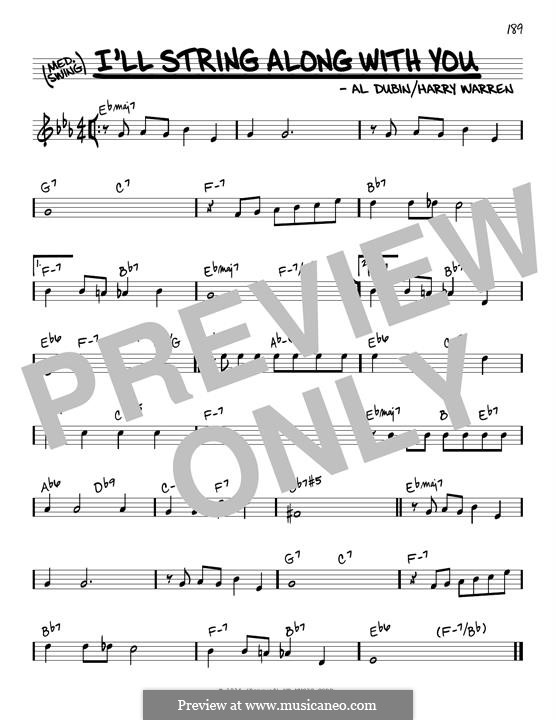 I'll String Along with You: Melodische Linie by Harry Warren
