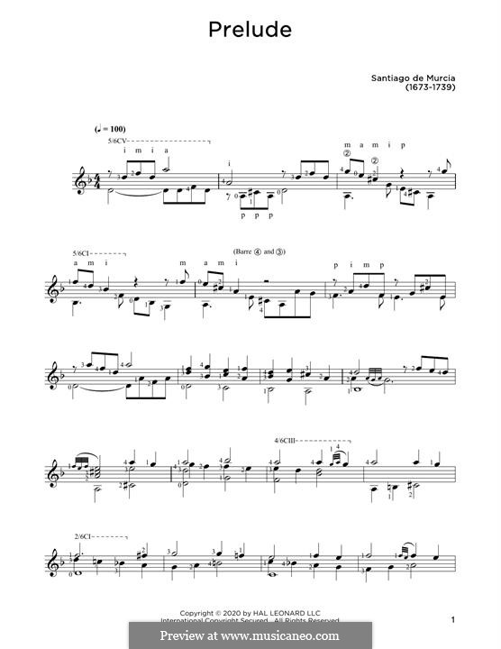 Prelude: Präludium by Santiago de Murcia