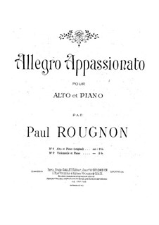 Allegro appassionato für Bratsche und Klavier: Allegro appassionato für Bratsche und Klavier by Paul Rougnon