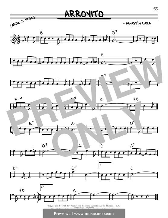 Arroyito (Placido Domingo): Melodische Linie by Agustin Lara