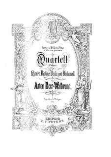 Quartett für Streicher und Klavier in F-Dur, Op.8: Quartett für Streicher und Klavier in F-Dur by Anton Beer-Walbrunn