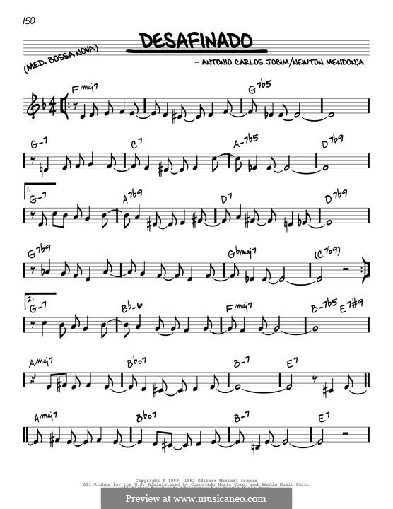 Desafinado (Slightly Out of Tune): Melodische Linie by Antonio Carlos Jobim