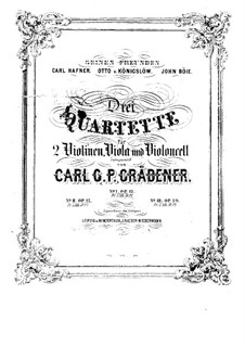 Streichquartett Nr.1 in B-Dur, Op.12: Streichquartett Nr.1 in B-Dur by Carl Georg Peter Grädener