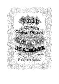 Klaviertrio, Op.22: Klaviertrio by Carl Georg Peter Grädener